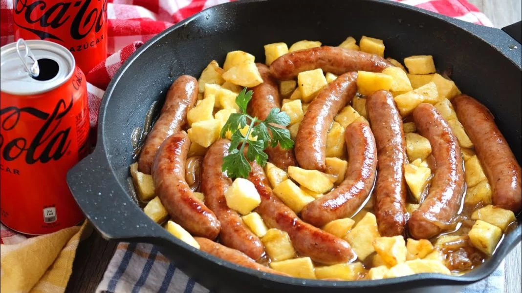 INGREDIENTES NECESARIOS PARA LAS SALCHICHAS A LA COCA-COLA