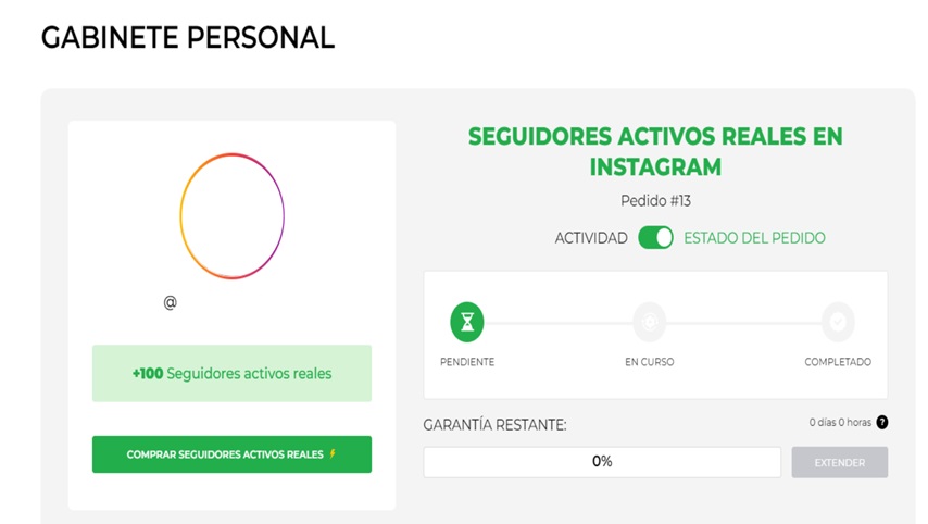 seguidores instagram. gabinete personal Vida.es