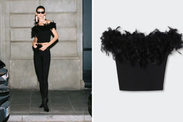 El top de plumas de Mango que va a ser lo mejor para vestir esta Navidad 1 Vida.es El top de plumas de Mango que va a ser lo mejor para vestir esta Navidad