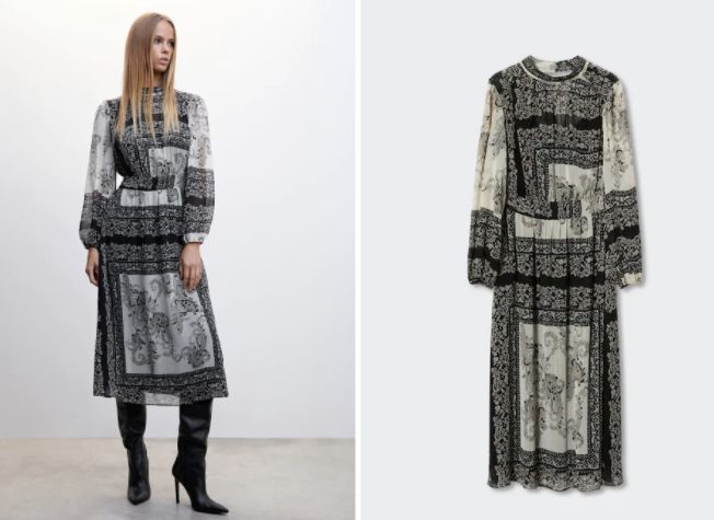 Vestidos estampados de Mango y Zara para lucir tipazo en invierno