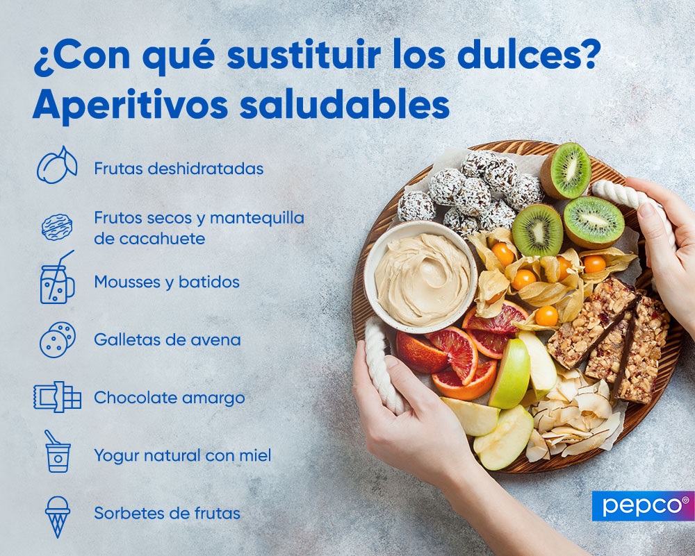 Infografía de Pepco sobre alternativas a los dulces